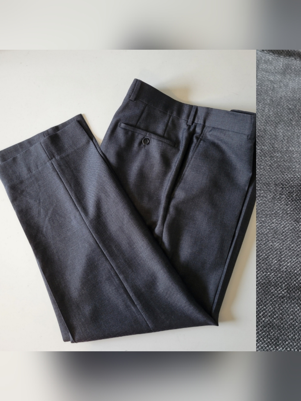 Hugo Boss Men's Wool Classic Dress Pants in Gray Size 35 R